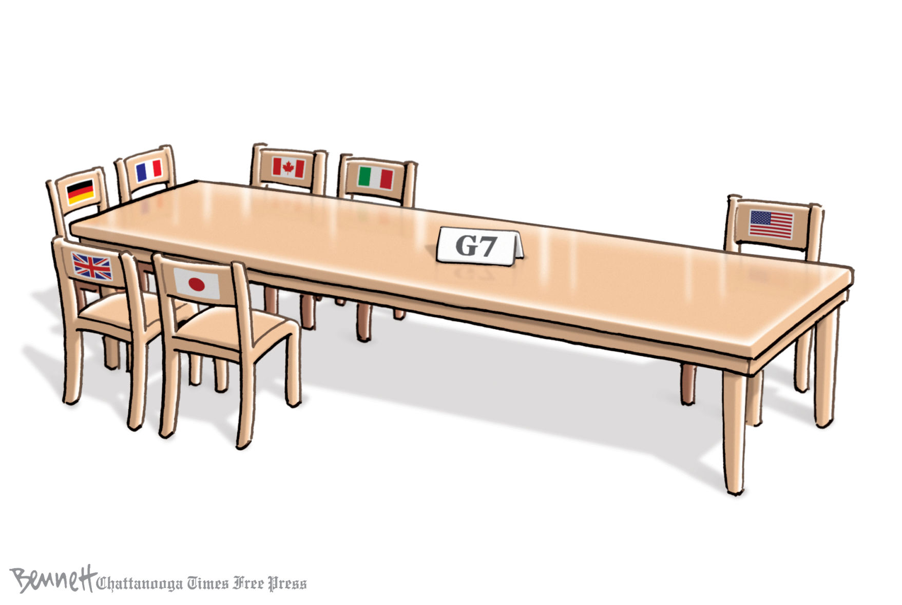 Bennett editorial cartoon